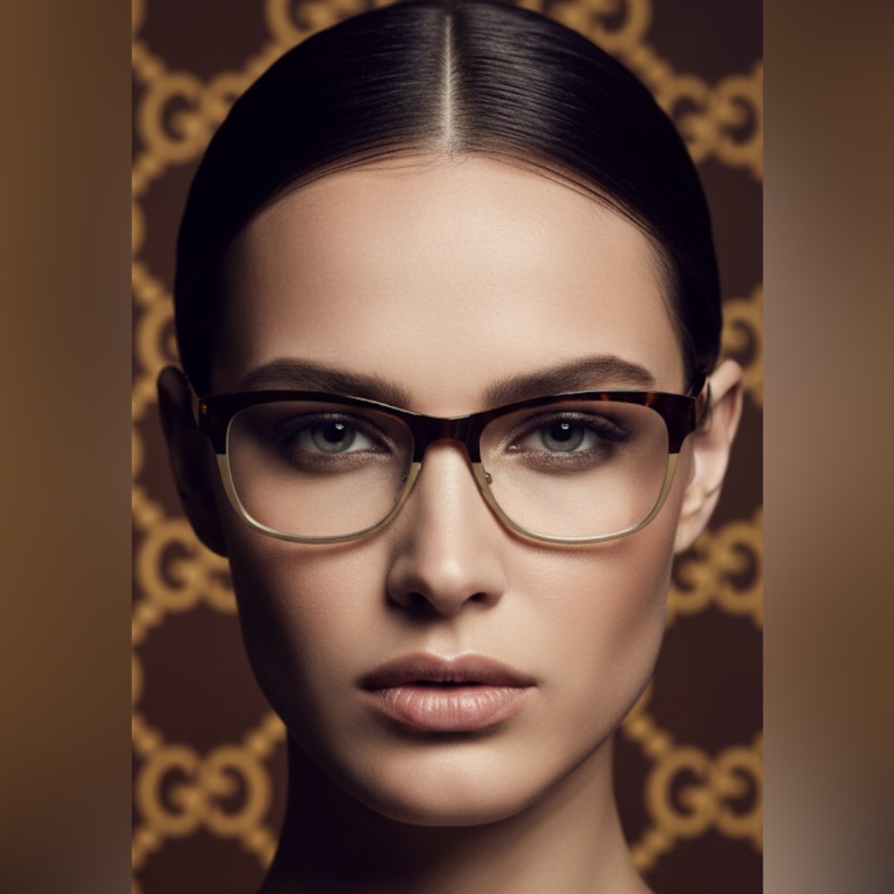 Authentic Gucci luxury designer signature prescr eyeglasses frames with case